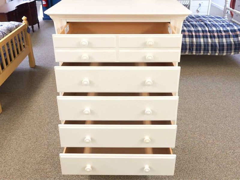 Romina Five Drawer White Chest