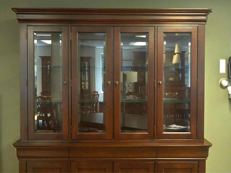 West Brothers Furniture Cherry Louie Philipe Style China Cabinet