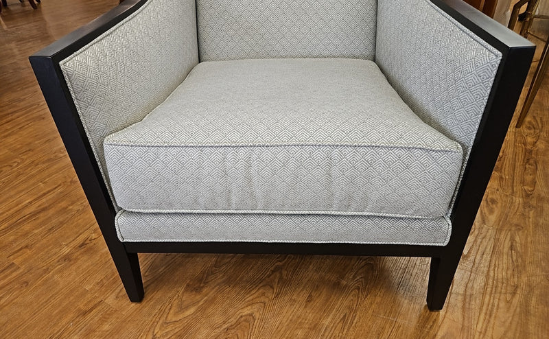 Ethan Allen Pair of 'Caden' Wing Chairs & Ottoman