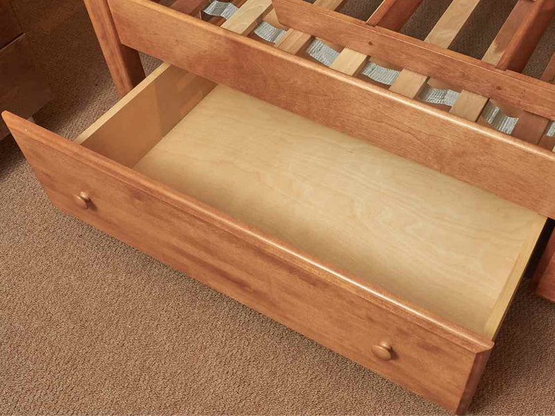 Oak Design Maple  Twin  Bunkbed With 2 Storage Drawers & Ladder