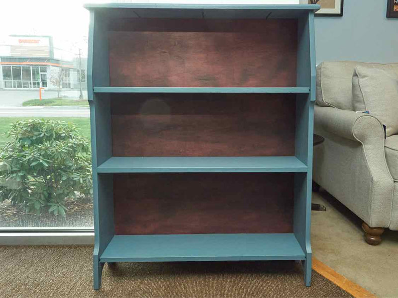 'Sea Turf Blue' Finish  3 Shelf Bookcases