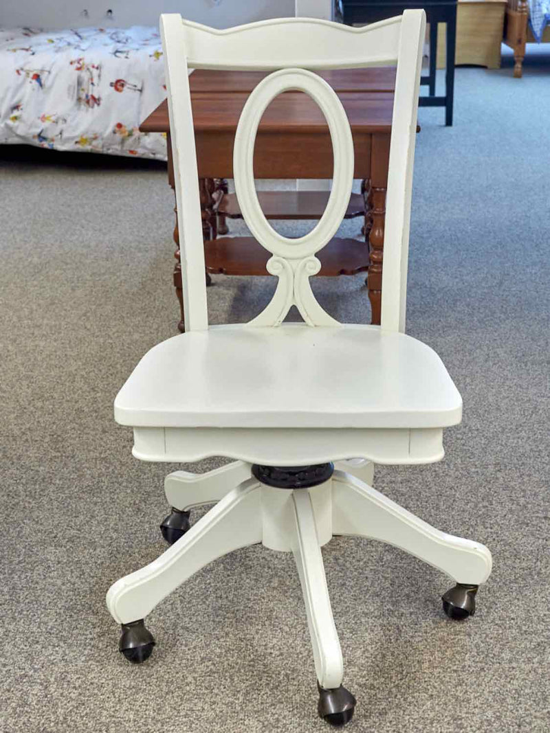 Ethan Allen White Writing Desk & Chair