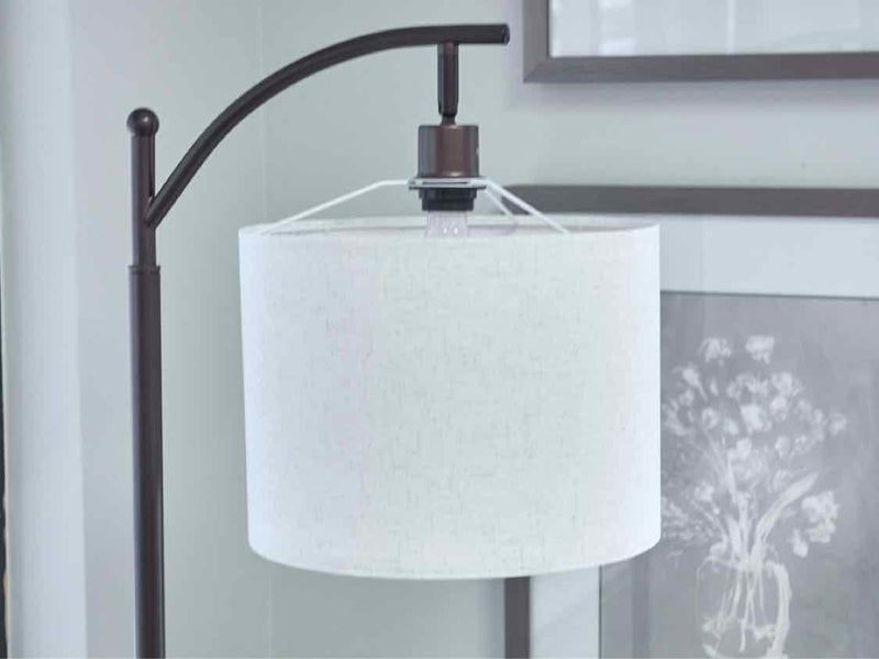 Contemporary Floor Lamp in Bronze Finish