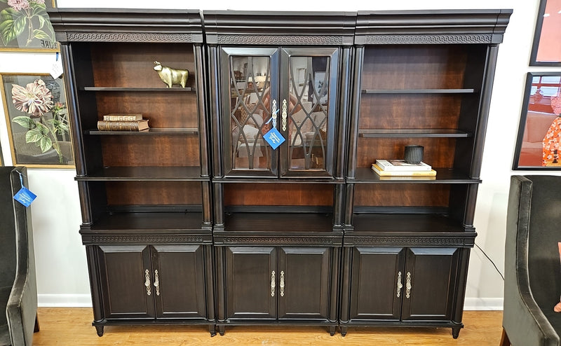 Aspen Home Black Bookcase with Red Undertone