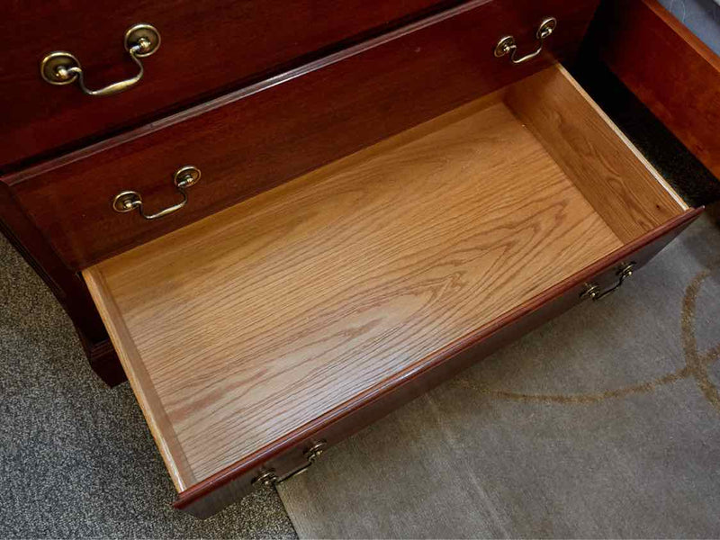 Mahogany 8 Drawer Chest with Brass Chippendale Pulls