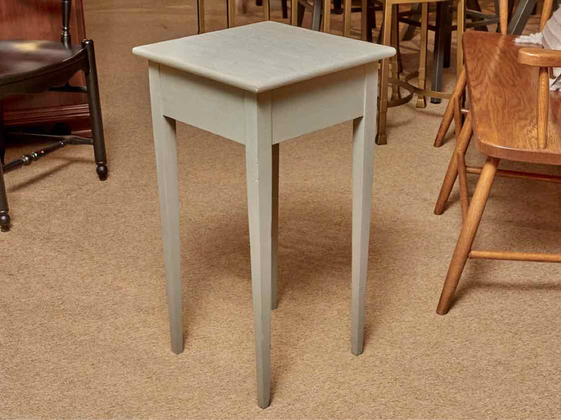 Gray Stained Square Side Table