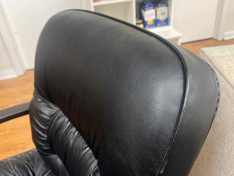 Black Faux Leather Office Chair