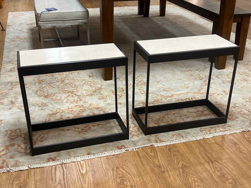 Pottery Barn Pair of 'Presidio' Side Tables