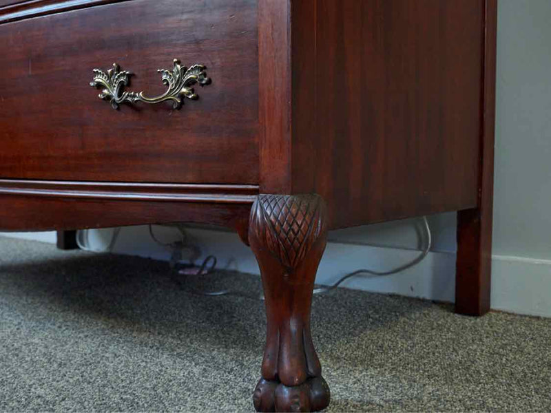 Antique Mahogany Dresser With Claw Feet