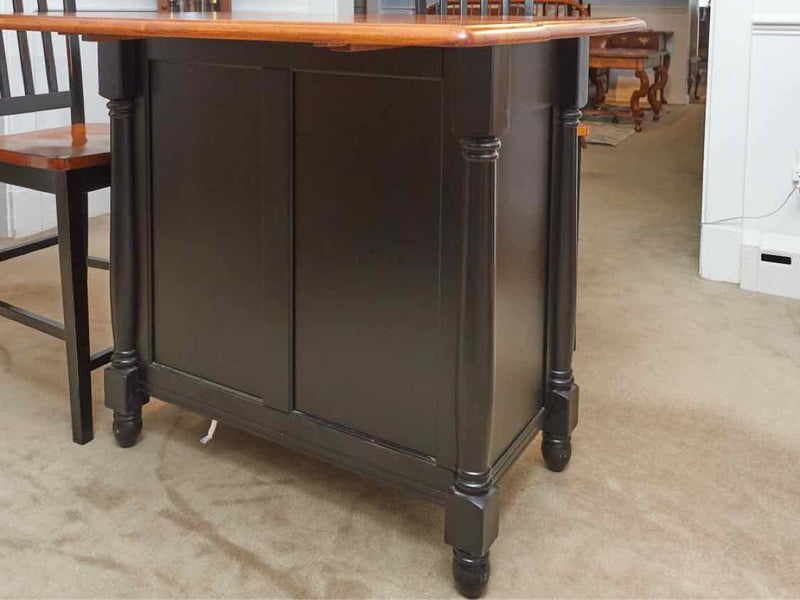 Counter Height Drop Leaf Table & 5 Counter Bar Stools Set