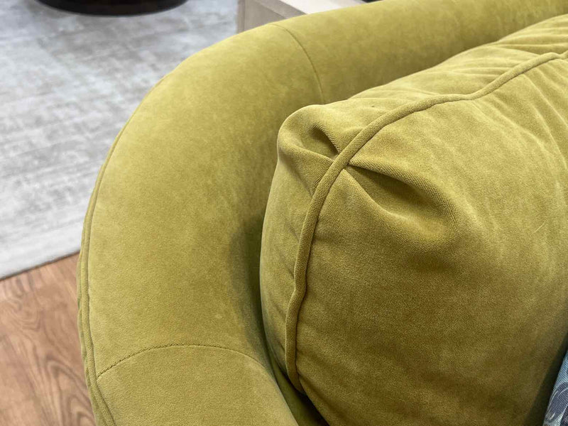 Basset Sofa in Moss Green Microsuede