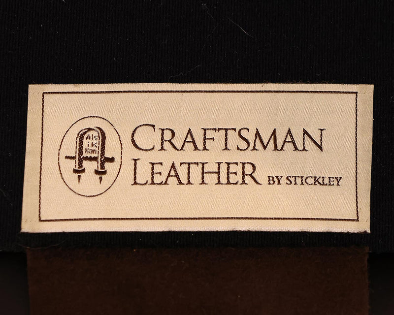 Craftsman Leather by Stickley Grisham Chair & Ottoman in Coffee