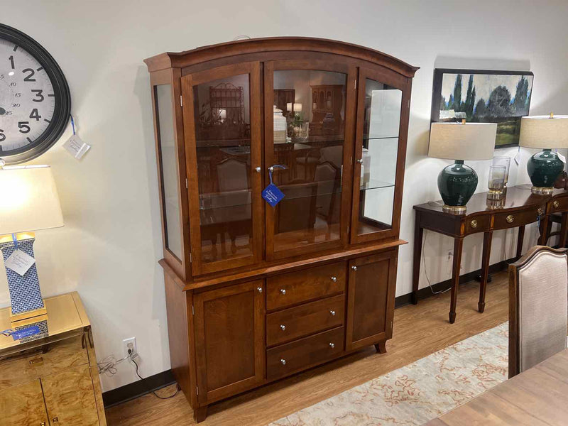 Contemporary Cherry China Cabinet