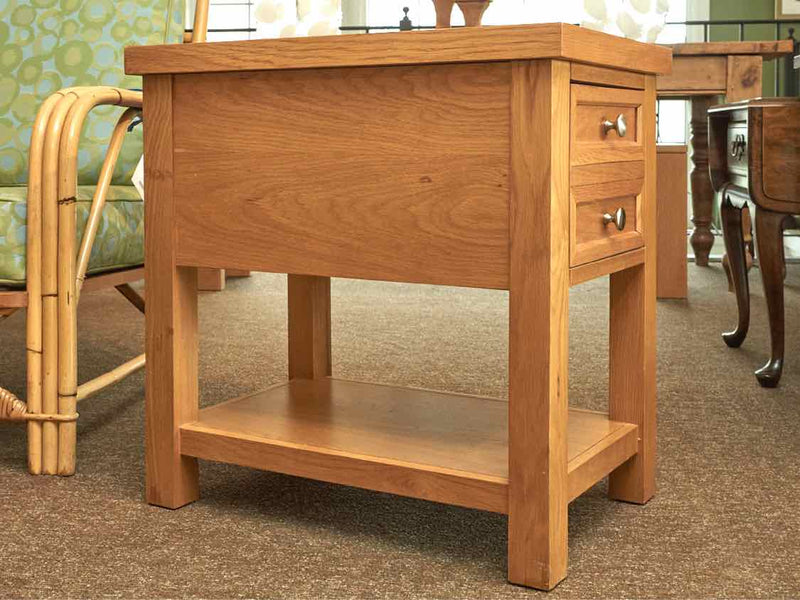 Oak 1 Drawer& Shelf  Side Table