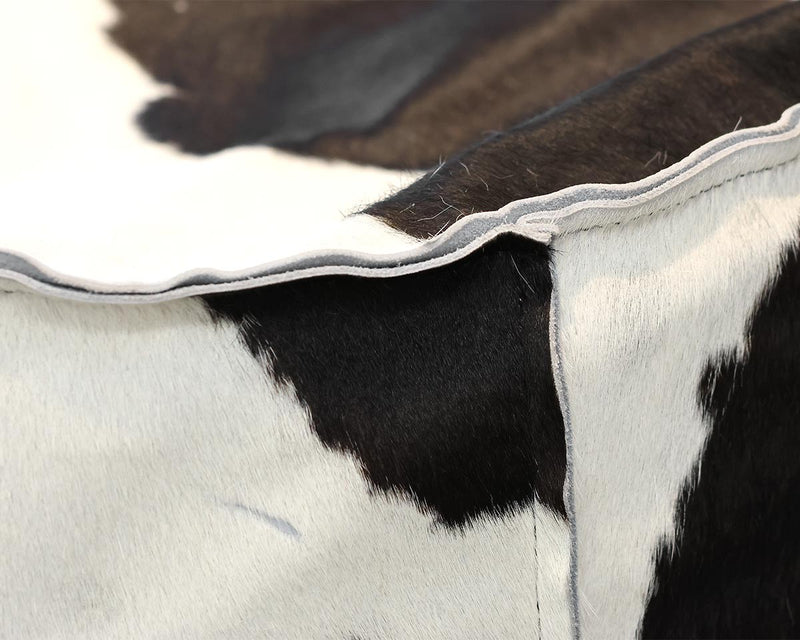 MG+BW Cow Hide Ottoman