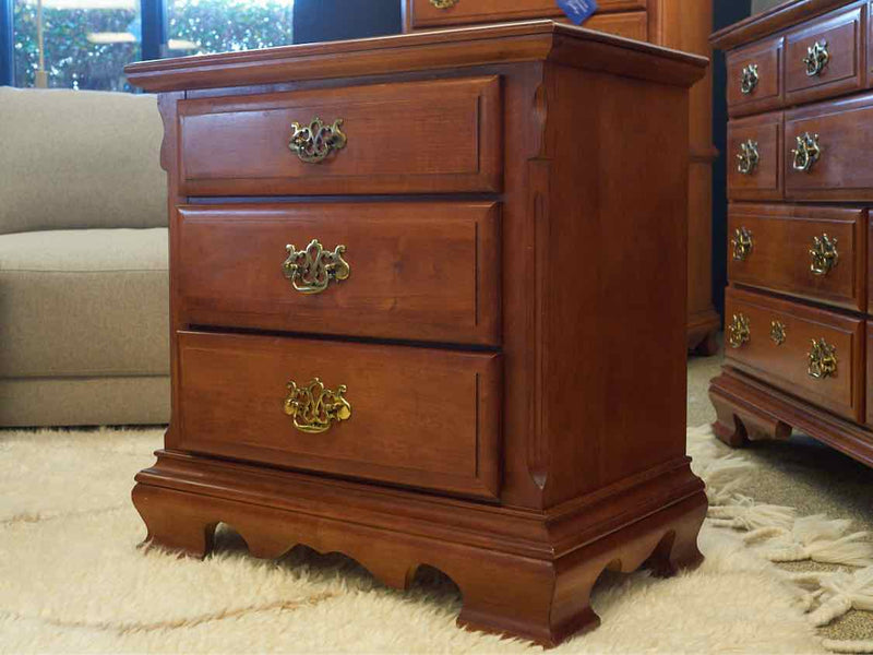 Three Drawer Cherry Nightstand