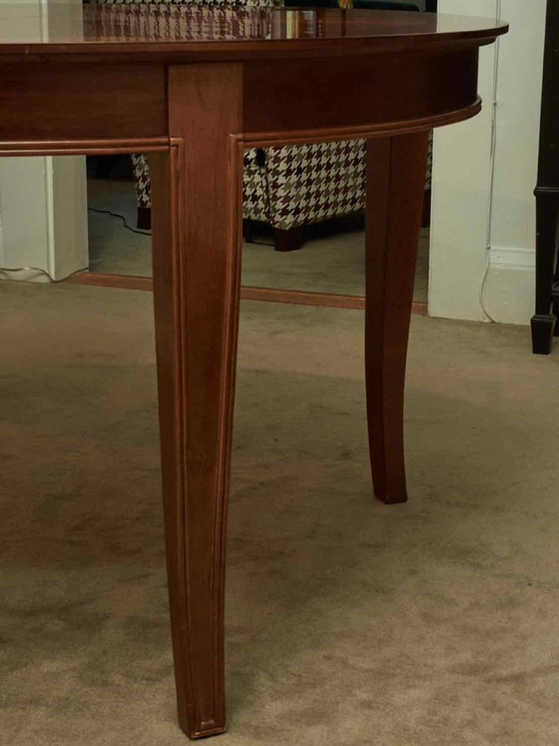 Cherry Round  Veneered Dining Table Includes 20" leaf