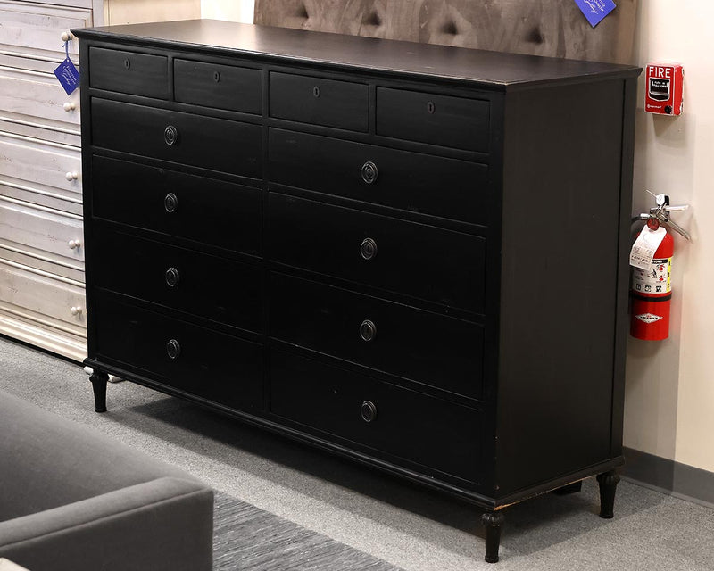 Restoration Hardware French 12-Drawer Dresser in Black Finish