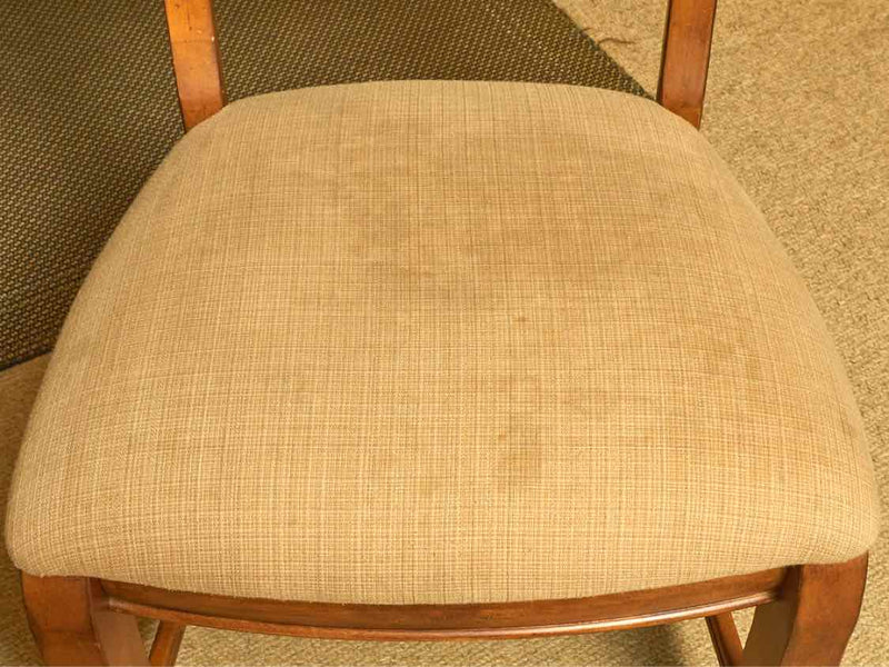 Set Of 6 Kincaid  Maple Upholstered Seats  Dining Chairs