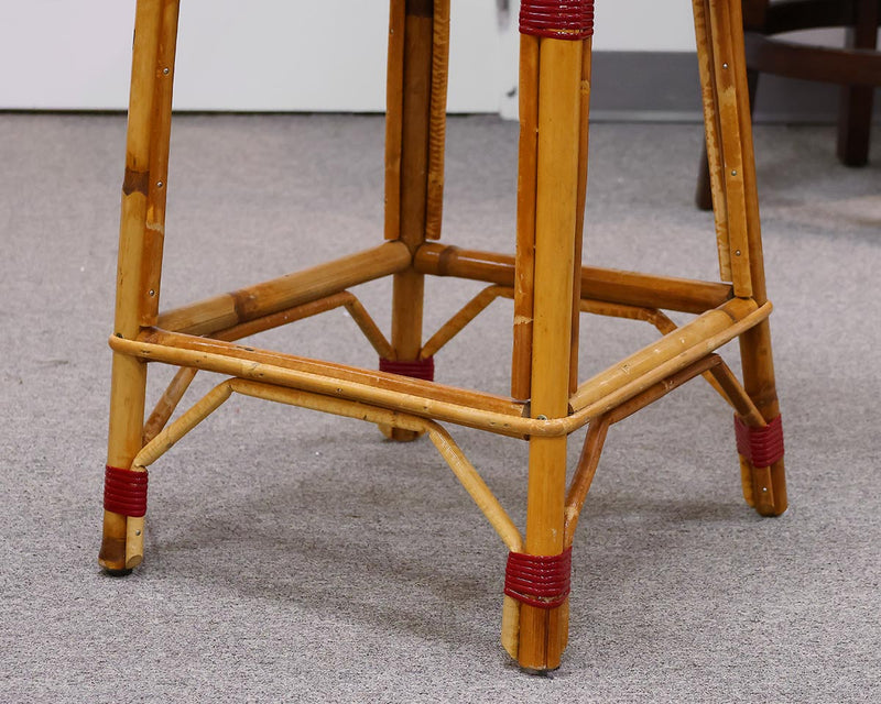 Pair of Bamboo Woven Bar Stools