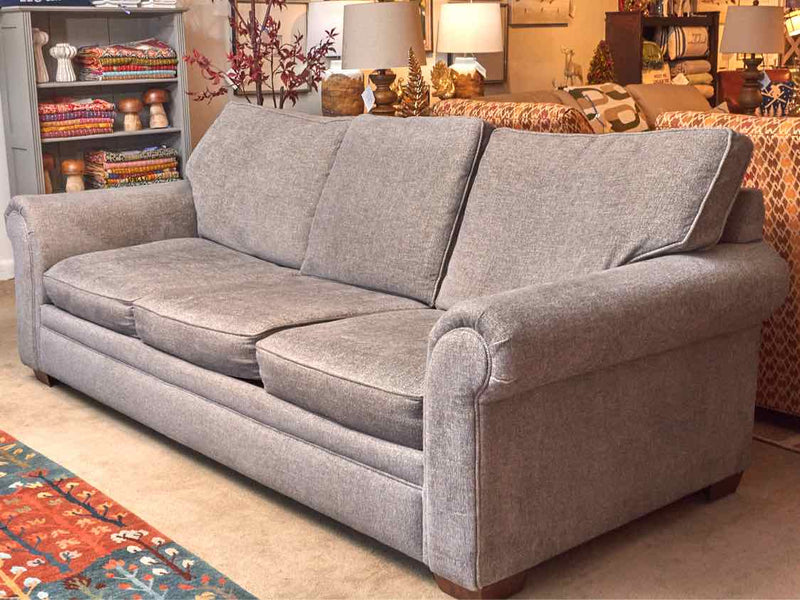 Klaussner  Grey Tweed 3 Cushion Upholstered Sofa