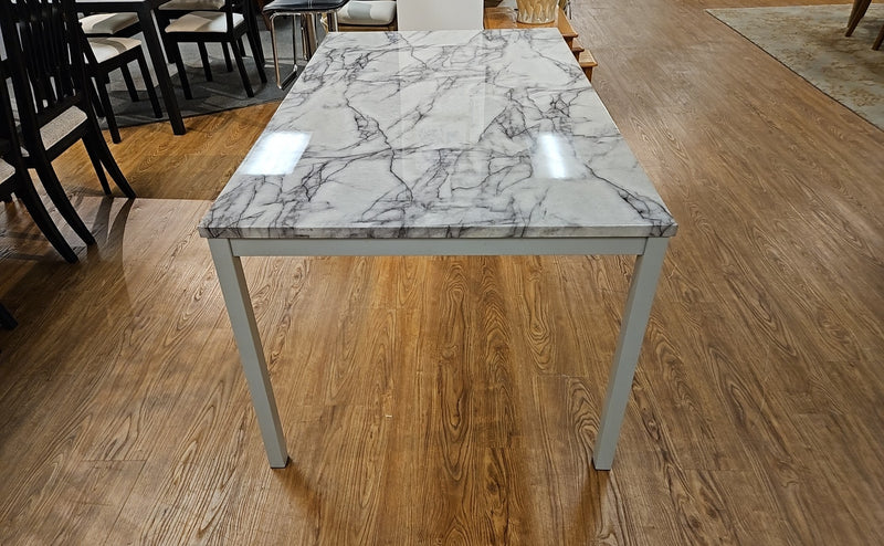 Faux Marble Top Dining Table