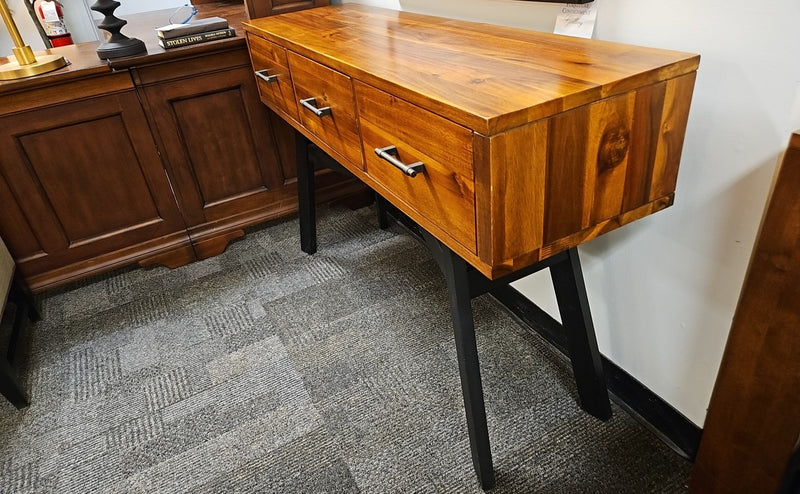 3-Drawer Wood Topped Console