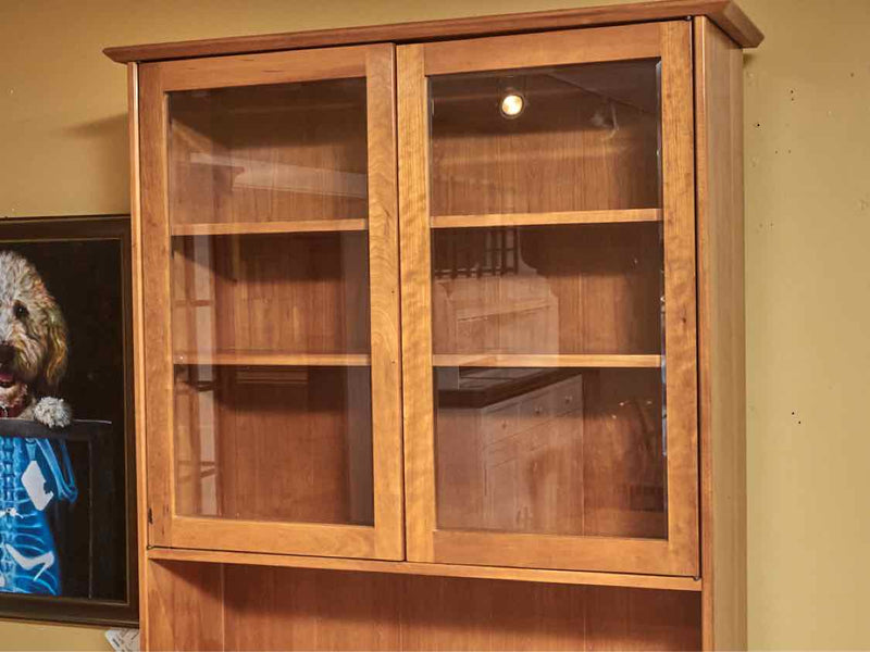 Cherry Shaker Style 2 Glass Door 1 Drawer 2 Lower Door China Cabinet