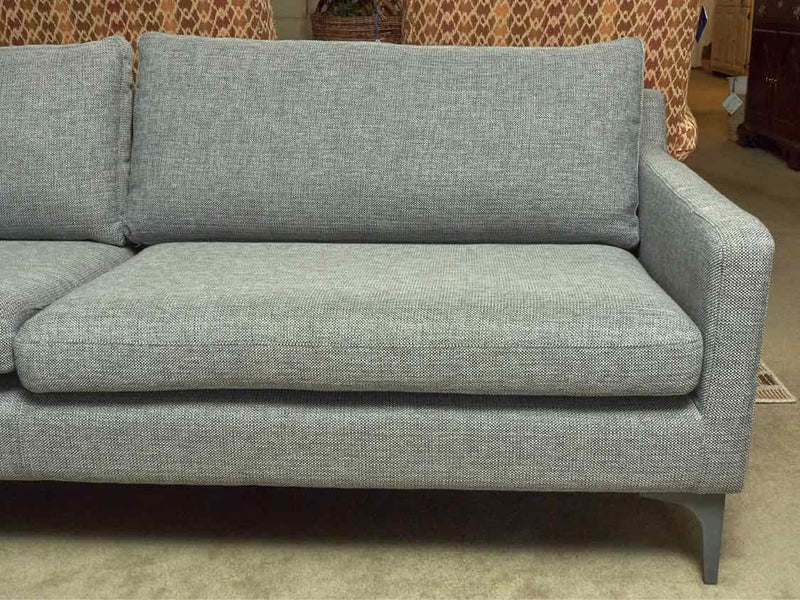 Sofa Company 'Jones' 2 Cushion Gray Textured Upholstered  Sofa