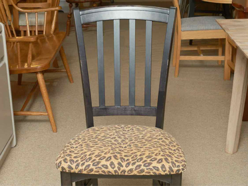 Canadel Distressed Black Finish Table 1 Leaf & 6 Chair Set