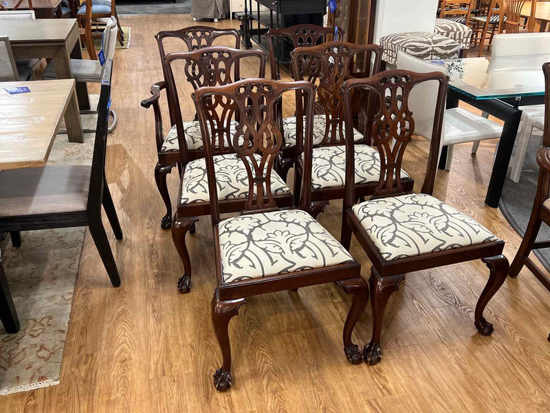 Set of Six Mahogany Chippendale Dining Chairs