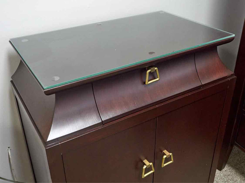 Pair of Contemporary Bedside Chests in Espresso