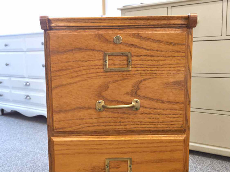 Two Drawer Cherry File Cabinet