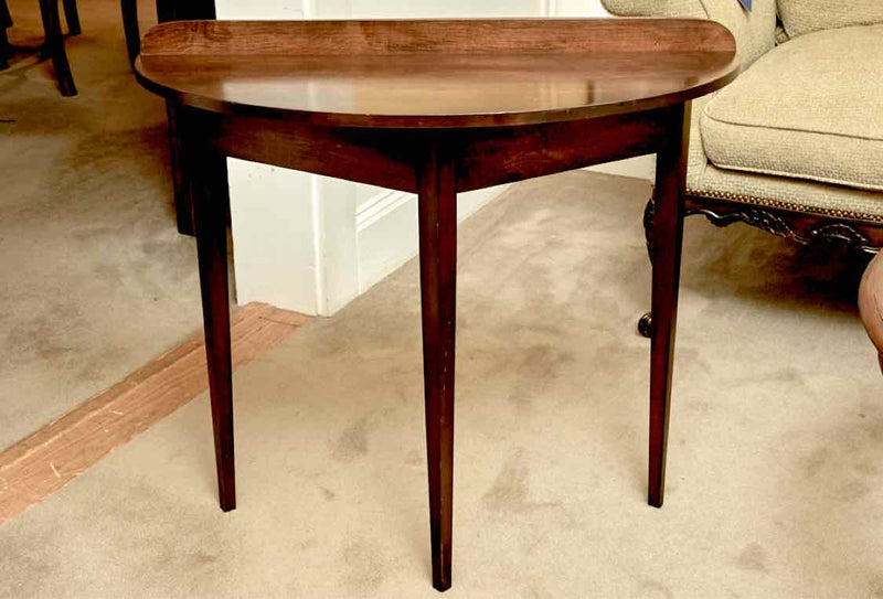 Hitchcock Demi Lune In Dark Stained Cherry Entrance  Console