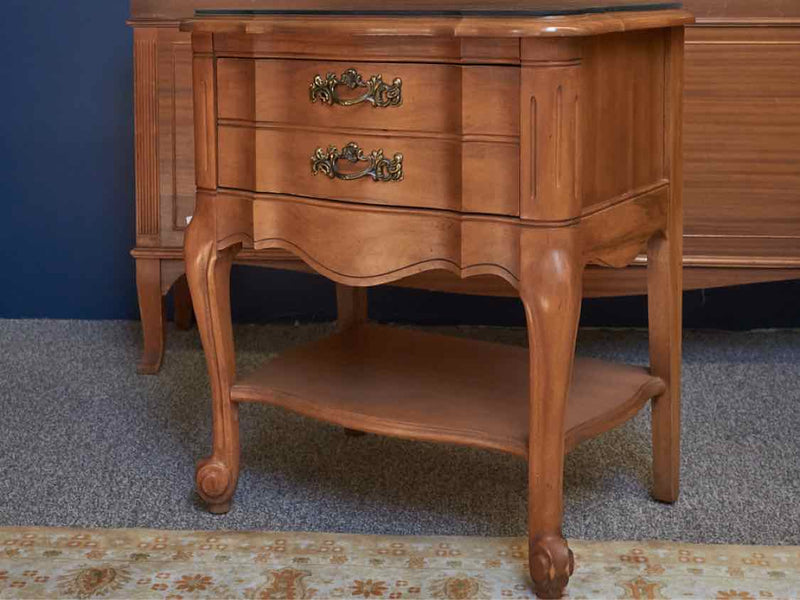 Cherry Nightstand With Scalloped Edges