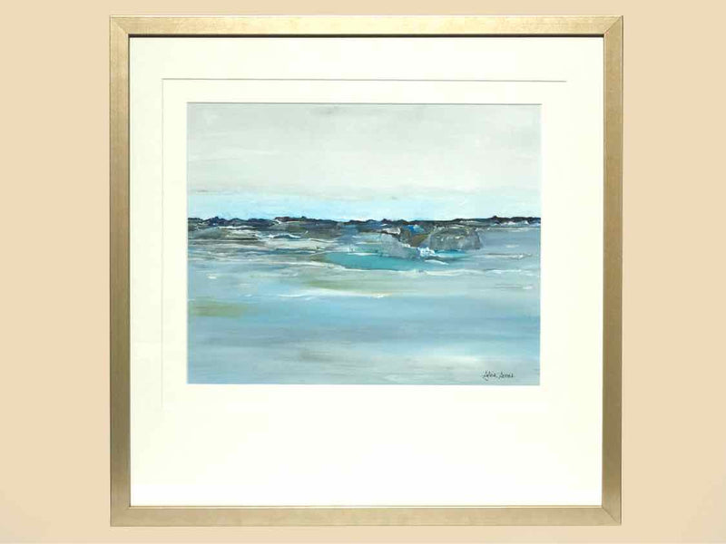 'Coastal Abstract 2' In Silver Frame