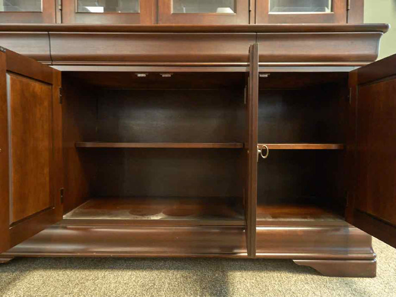 West Brothers Furniture Cherry Louie Philipe Style China Cabinet