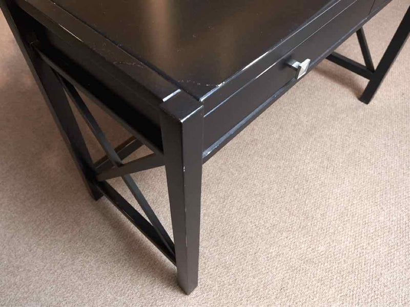 Black Finish 1 Drawer Writing Desk