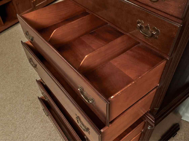 Kling Mahogany 6 Over 3 With Carved Fan Accent  Chest