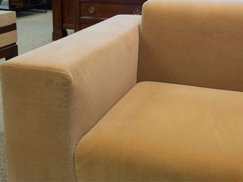 RH Mohair Upholstered  Arm Chair in Melon