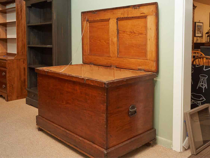 Antique Fir Trunk On Casters