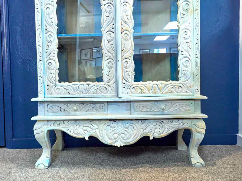 Shabby Chic Blue & White Armoire