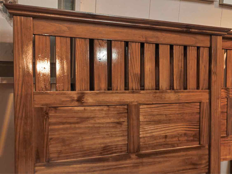 Pair Of Stained  Ash Twin Headboards