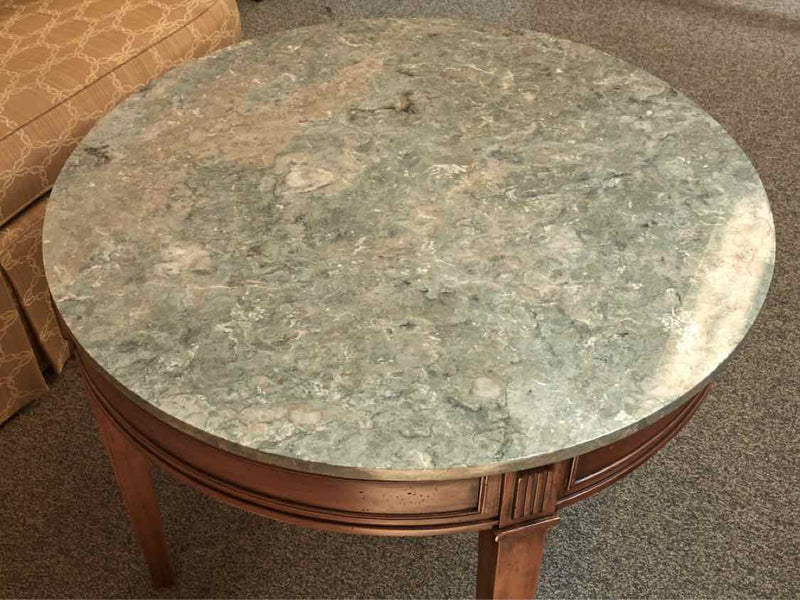 Marble-Top Accent Table