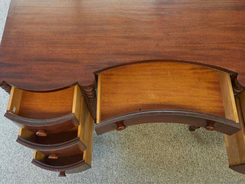 Mahogany Vanity W/ Fluted Legs