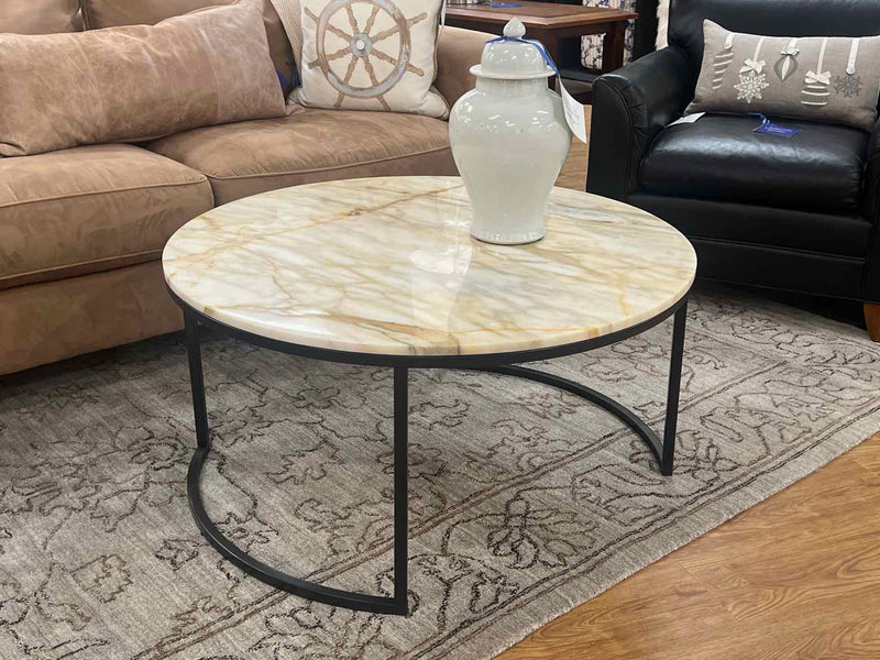 Pottery Barn Calacutta Marble Cocktail Table