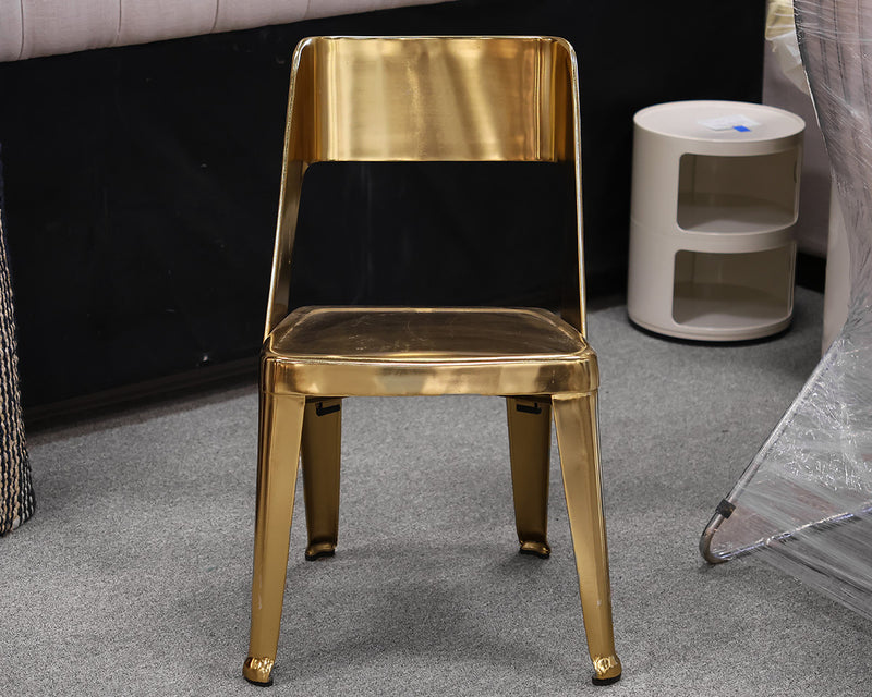 Anthropologie Metal Desk Chair in Brass Finish