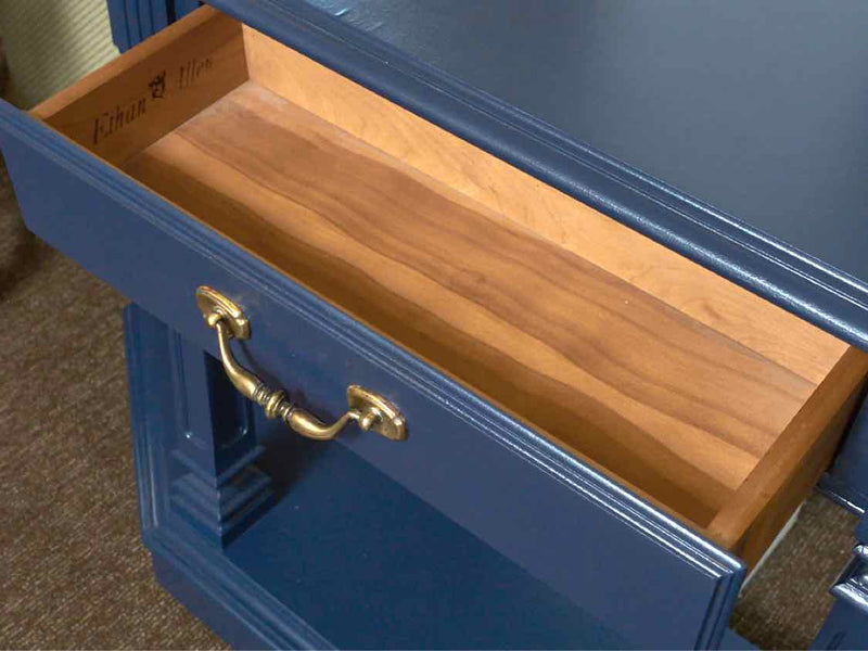 Ethan Allen  Entry Hall Table in' Maine Blueberry Blue' finsh with 1 Drawer