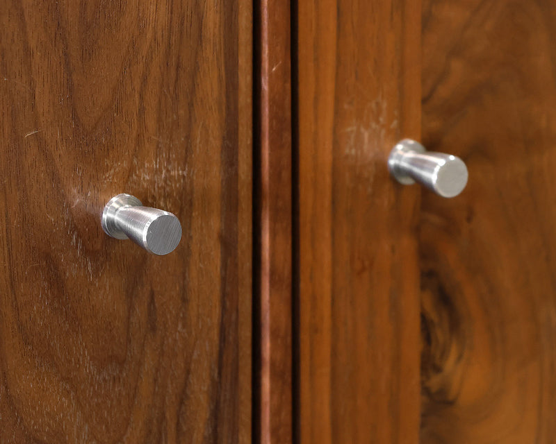 Room & Board Hudson Armoire in Walnut with Stainless Steel Pulls