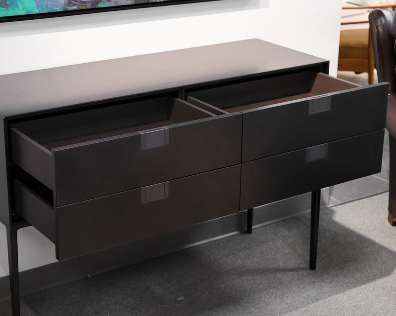 MaxAlto Alcor LX07 Black Metal 4 Drawer Console